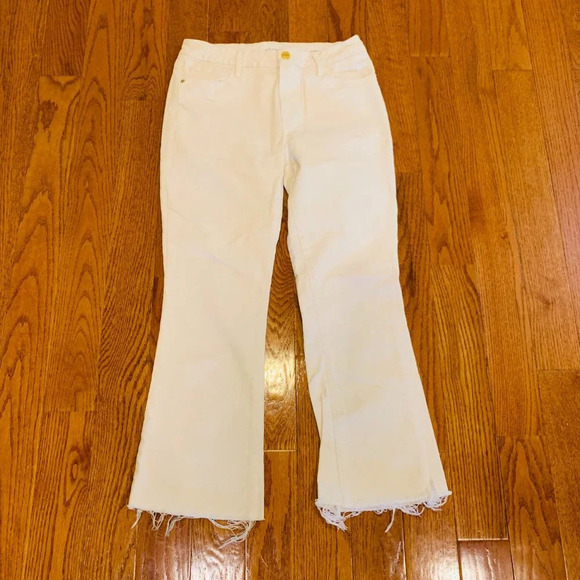 Frame Denim Denim - Frame Women's Le Crop Mini Boot Jeans In White Size 26
